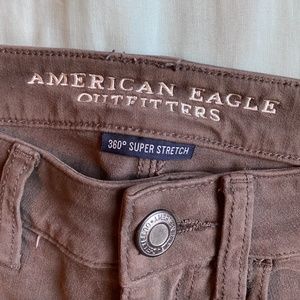 AEO - brown rustic jeggings - size 2